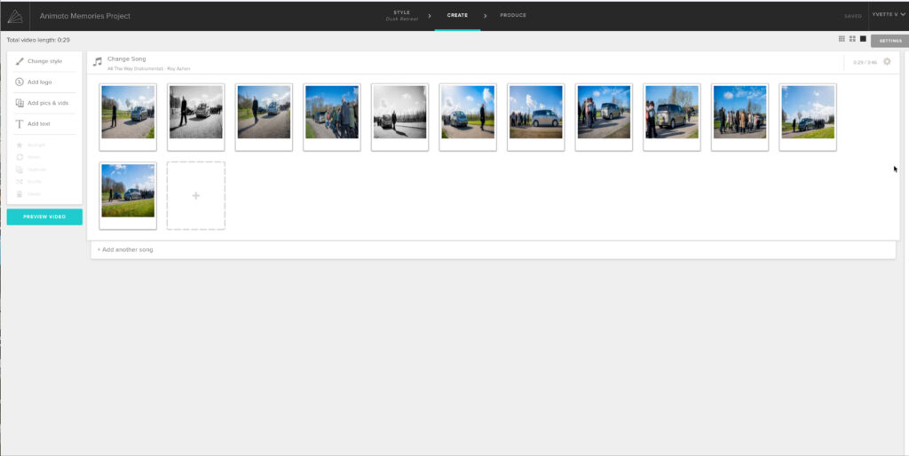 Slideshowprogramma gebruikt voor afscheidsfotografie om een mooie slideshow te maken.