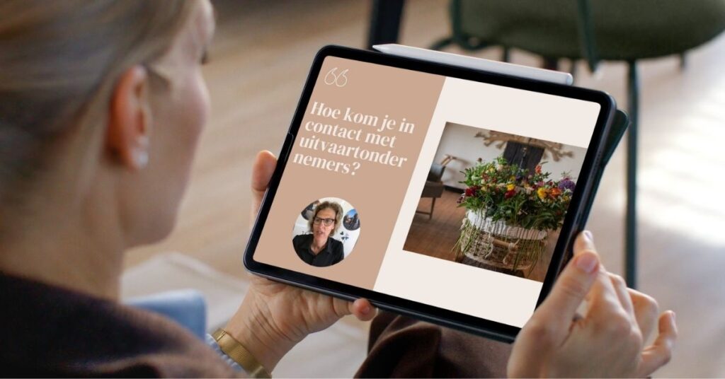 Online cursus afscheidsfotografie met uitleg over samenwerken en netwerken met uitvaartondernemers.