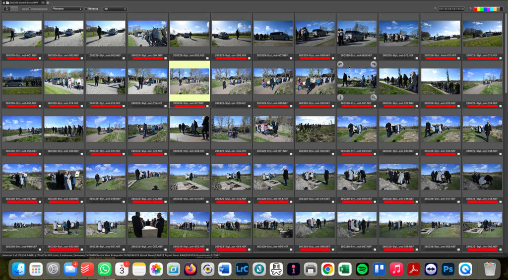 Selectieprogramma voor afscheidsfotografie. Selectie voor uitvaartfoto's sneller selecteren.